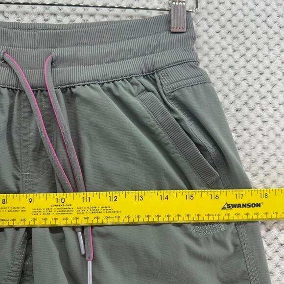 The North Face Pants Women XS Gray Pullon Mid Rise Straight Leg Capri Pockets - Picture 12 of 14